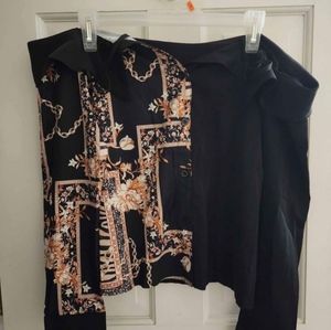 Black off shoulder dress top